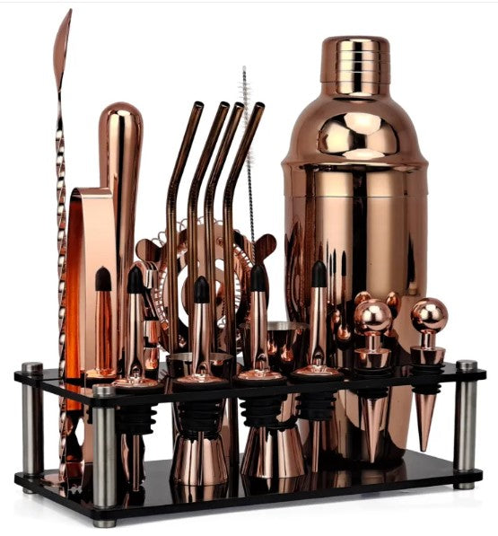 20-Piece Mixology Bartender Kit | Complete Home Bar Tools Set | Cocktail Making Gift