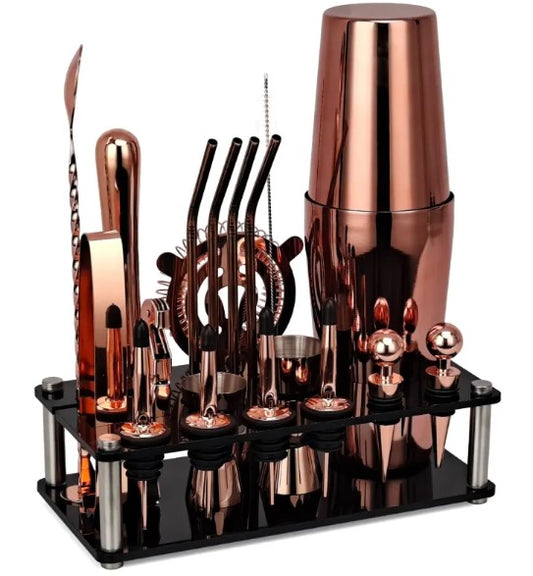 20-Piece Mixology Bartender Kit | Complete Home Bar Tools Set | Cocktail Making Gift