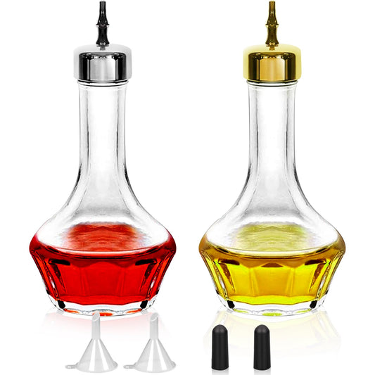 SuproBarware Bitters Bottle Set of 2 Glass Dash Bottle with Dasher Top 1.7oz Professional Bar Tool for Cocktail Great for Bartender Home Bar