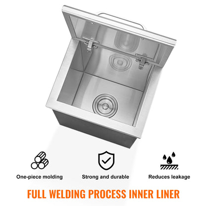 Stainless Steel Drop-In Ice Chest 30 QT | The Social Pour