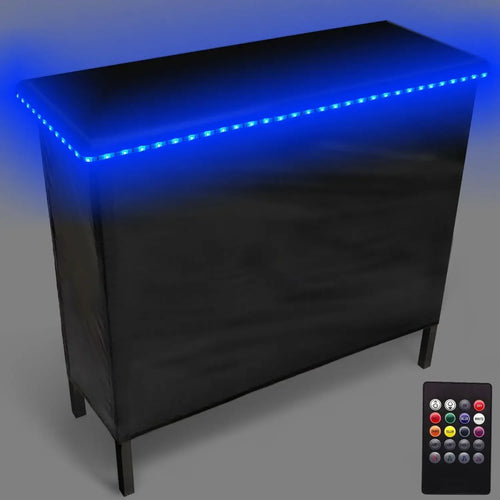 Portable Bar Table with LED Lights and Folding Legs | The Social Pour