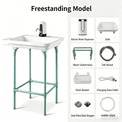 Portable Sink with Stand and Folding Wash Basin | The Social Pour