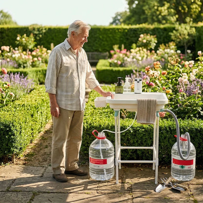 Portable Sink with Stand and Folding Wash Basin | The Social Pour