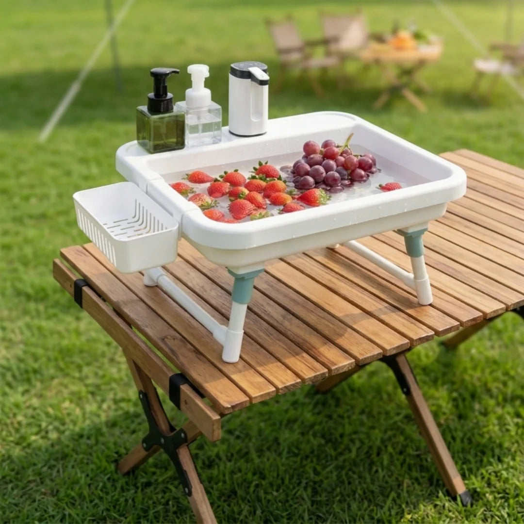 Portable Sink with Stand and Folding Wash Basin | The Social Pour