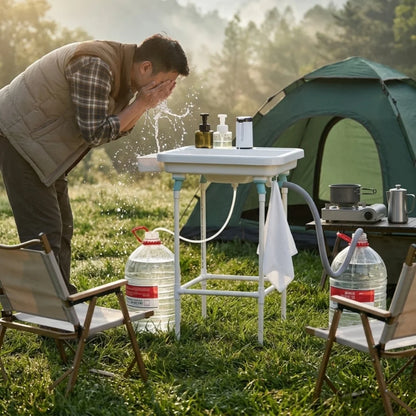 Portable Sink with Stand and Folding Wash Basin | The Social Pour
