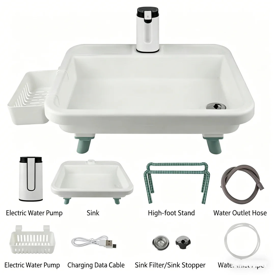 Portable Sink with Stand and Folding Wash Basin | The Social Pour