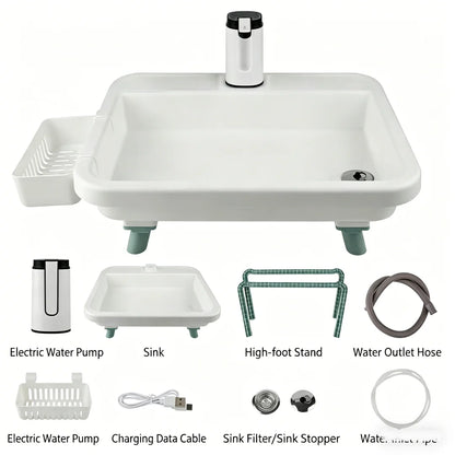 Portable Sink with Stand and Folding Wash Basin | The Social Pour