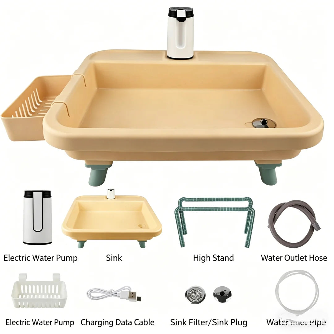 Portable Sink with Stand and Folding Wash Basin | The Social Pour