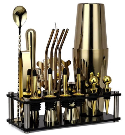 20-Piece Mixology Bartender Kit | Complete Home Bar Tools Set | Cocktail Making Gift