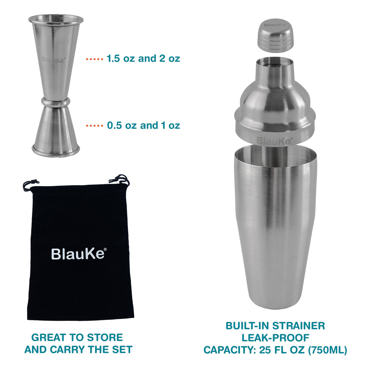 17-Piece Bartender Kit with Stand | Cocktail Shaker Set for Home Bar | Mixology Gift Set