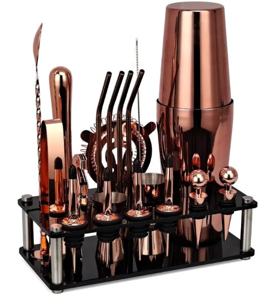 20-Piece Mixology Bartender Kit | Complete Home Bar Tools Set | Cocktail Making Gift