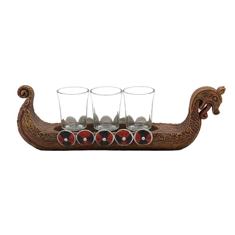 Viking Pirate Ship Shot Glass Set | The Social Pour